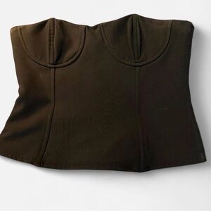 La Hearts Black Strapless Crop Top